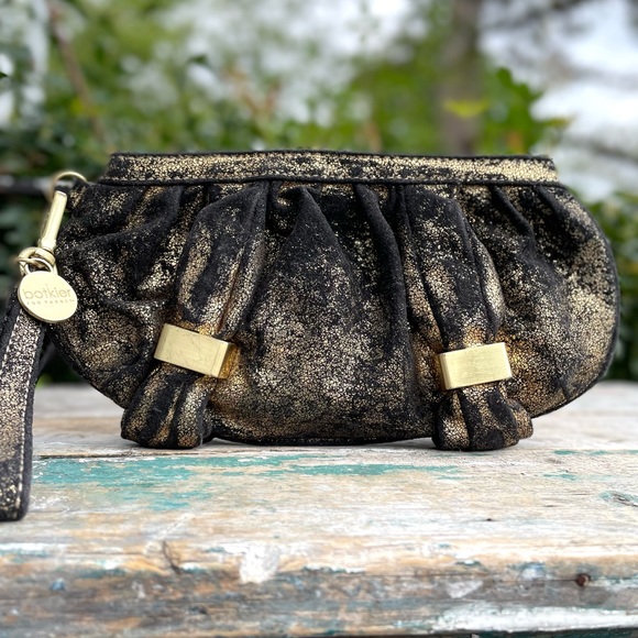 Botkier Bags Botkier For Target Black And Gold Metallic Clutch